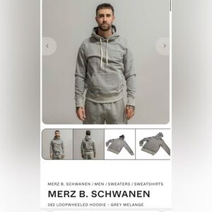 Merz b Schwanen 382 loopwheeled hoodie